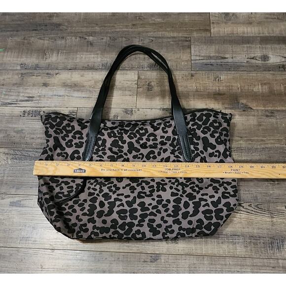 Pre-owned Cole Haan Leopard Print Travel Bag Blue Interior Bx40 - Picture 4 of 9